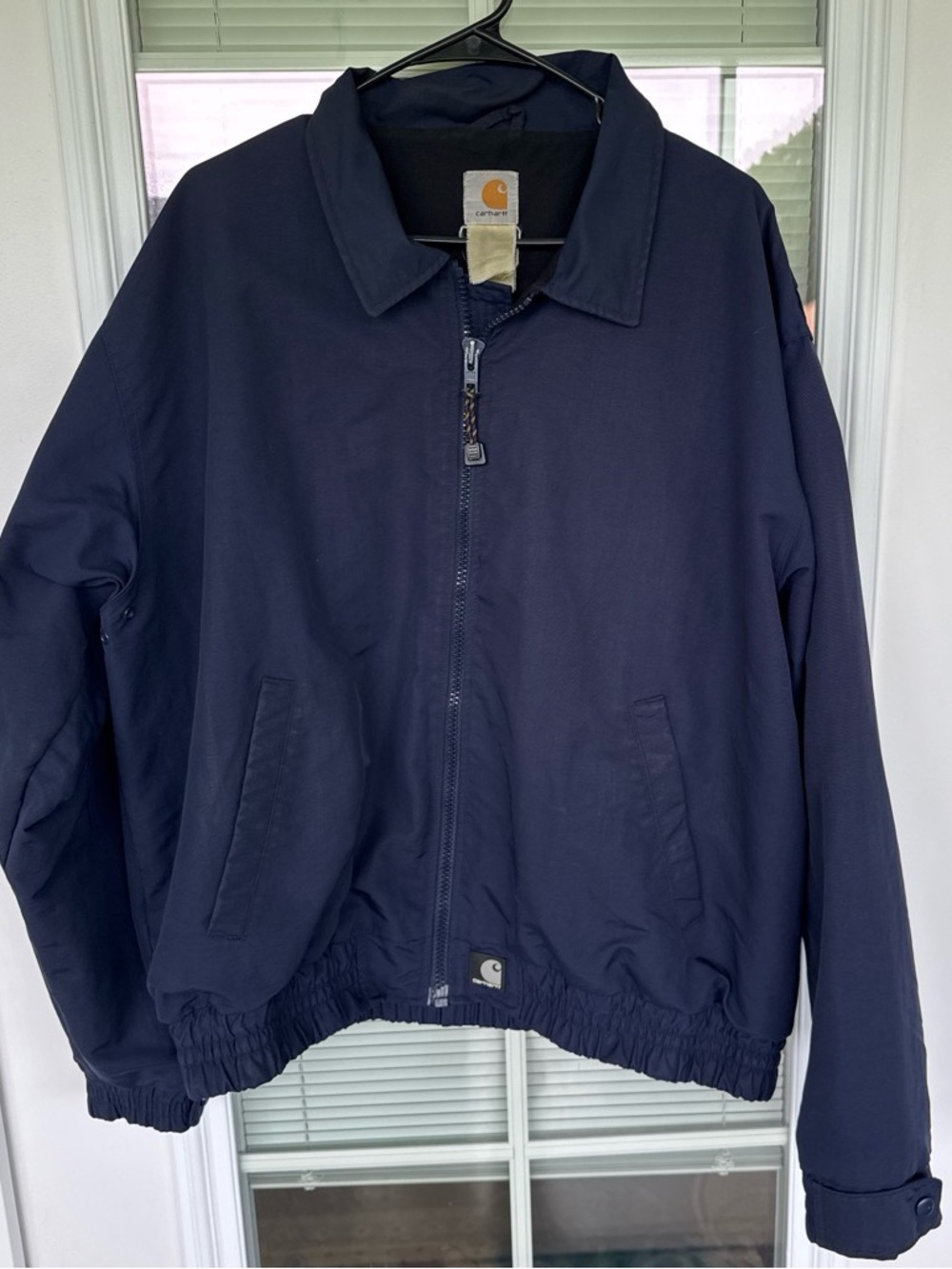 Carhartt Men’s Navy Blue Bomber Jacket - Zip Front